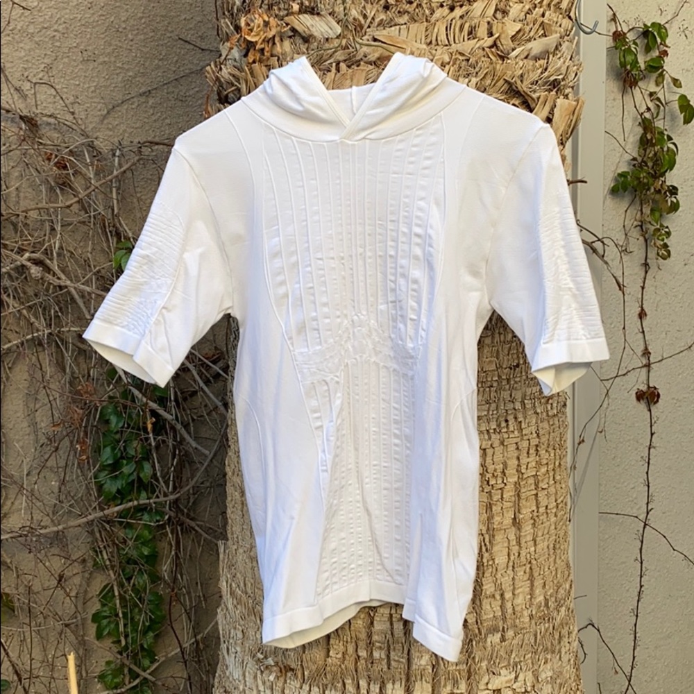 Nike White Stretch Dri fit Shirt | XL